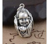 LJBLEUSK S925 Silver Necklace for Women Matte Cents Fortune Boy Creative Engraving Elegant Classic Unique Personality Unisex Gift