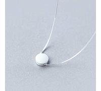 LJBLEUSK S925 Silver Necklace Korean Woman Brushed Small Bonnet Necklace Personality Single Chain Short Clavicle, Argent