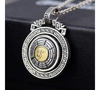 LJBLEUSK S925 Silver Necklace Women Men Gossip Taoist Remote Control Can be Turned Creative Engraving Unique Personality Gift Unisex