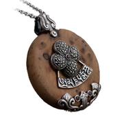 LJBLEUSK S925 Silver Thuja Women's Necklace Clasp Creative Engraving Elegant Classic Unique Personality Unisex Gift
