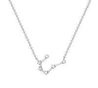 LJBLEUSK S925 Sterling Silver Korean Twelve Constellation Necklace Girls Exclusive Clavicle Chain Guardian Cancer, Silver 925