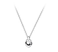 LJBLEUSK S925 Sterling Silver Love Pendant Lock Korean Love Jewelry Fashion Disorder Female Heart Shaped Necklace Customer Unique Pendant, Silver 925