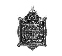LJBLEUSK S925 Sterling Silver Necklace Men Women Palace Nine Squares Carved Gossip Pendant Gift Fashion Creative Exquisite Simplicity Exaggerated