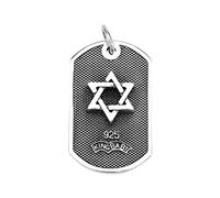LJBLEUSK S925 Sterling Silver Necklace Men Women Six-Pointed Star Hip-Hop Pendant Gift Fashion Creative Exquisite Simplicity Exaggerated