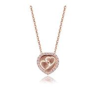 LJBLEUSK S925 Sterling Silver Necklace Women's Clothing is Simple Three-Dimensional Carving in the Shape of a Red Heart Net Chain Clavicle Temperament Retro Elegant Creative Birthday Gift