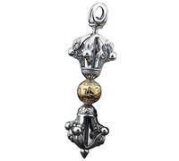 LJBLEUSK S925 Women's Men's Silver Necklace Buddhist Scriptures with Six Character Mantras Turning Creative Engraving Unique Personality Unisex Gift