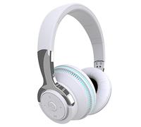 LJCCHM Wireless Bluetooth Headphones, 24H Playtime Foldable Lightweight Over Ear Headphones with Mic, 7-Color Lights, Hifi Stereo Bluetooth 5.1 Headphone for Travel/Cellphone/PC,White