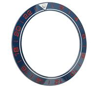 LJCM Bezel Insert, Scratch Resistant 41.5mm Clock Bezel Ring Stylish for Home (Blue Base Red Digit)