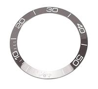 LJCM Watch Bezel Insert, Watch Bezel Ring 38.6mm Stylish Clear Digit for Watch Shop (Gray Base White Digit)