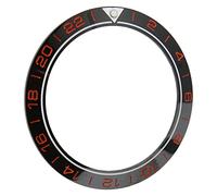 LJCM Watch Bezel, Safe Scratch Resistant Replacement Accessories Stylish Bezel Insert for Watch Shop for Watchmakers (Black Base Red Digit)