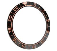 LJCM Watch Bezel, Safe Scratch Resistant Replacement Accessories Stylish Bezel Insert for Watch Shop for Watchmakers (Black Base Orange Digit)