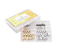 LJCM Watch Repair Crowns, Stainless Steel Black Gold Silver Watch Crown Parts for Watchmakers