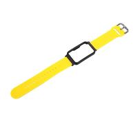 LJCM Watch Strap Lightweight Silicone Breathable Soft Waterproof 20mm Watch Strap with Case for OPPO Free (Yellow + Black Shell)