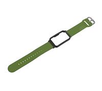 LJCM Watch Strap Lightweight Silicone Breathable Soft Waterproof 20mm Watch Strap with Case for OPPO Free (OD Green with Black Case)