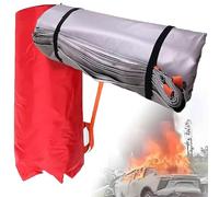 LJCSSD Emergency fire blanket for cars, fire protection blanket for vehicles - Double-sided silicone coated, heat up to 1100°C for electric and combustion engine vehicles 3x4m