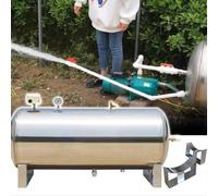 LJCSSD Water Stainless Steel Storage Tank 26 42 52 66 79 132 185 Gallon Large Horizontal Tank, Stainless Steel Pressurized Water Tank for Well Water Sprinkler 160L/42.2Gal