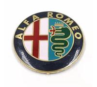 LJCXZS Car Emblem Decal Badge for Alfa Romeo Giulietta 2010-2016 2015-2020,Metal Emblems Front Bonnet/Rear Boot Steering Wheel Logo Sticker Stylish Waterproof Car Styling Accessories,Color