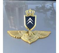 LJCXZS Car Emblem Decal Badge for Citroen Xsara Picasso 2004-2010,Metal Emblems Front Bonnet/Rear Boot Steering Wheel Logo Sticker Stylish Waterproof Car Styling Accessories