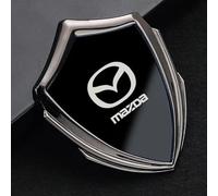 LJCXZS Car Emblem Decal Badge for Mazda MX-5 NA,Metal Emblems Front Bonnet/Rear Boot Steering Wheel Logo Sticker Stylish Waterproof Car Styling Accessories,Black-black