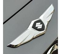 LJCXZS Car Emblem Decal Badge for Suzuki Swace facelift 2023,Metal Emblems Front Bonnet/Rear Boot Steering Wheel Logo Sticker Stylish Waterproof Car Styling Accessories,Silver-Black label