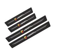 LJCXZS Car Sill Protector Strips for Abarth 695,Carbon Fiber Sill Kick Plate Protector Covers with Logo Welcome Pedal Decorative Strips Anti Scratch Slip Styling Accessories