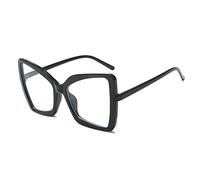 LJCZKA Cat Eye Blue Light Blocking Glasses for Women Oversized Computer Glasses Anti Eyestrain for Texting Gaming Reading (Black)