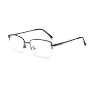 LJCZKA Half Frame Blue Light Blocking Glasses for Mens Womens, Rectangular Semi Rimless Blue Light Glasses for Anti-Fatigue and Eyestrain