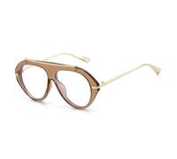 LJCZKA Large Round Blue Light Blocking Glasses for Women Men Oversized Piolt Blue Light Filter Glasses Y2K Computer Gaming Eyeglasses Anti Eyestrain (BrownClear)