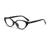 LJCZKA Oval Blue Light Blocking Glasses for Women Men Retro Small Oval Frame Cat Eye Y2K Anti Eye Satrain Headache Eyeglasses for Computer Gaming (Black, 0.0, x)