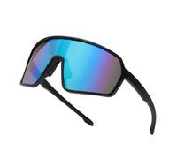 LJCZKA Oversized Sports Sunglasses Square Frame with UV400 Protection | Running Cycling Cricket Glasses for Women Men