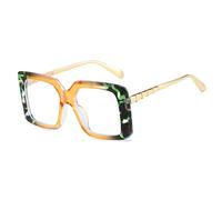 LJCZKA Oversized Square Blue Light Blocking Glasses for Women Men Computer Glasses Big Frame Anti Eyestrain for Reading, Texting, Gaming