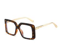 LJCZKA Oversized Square Blue Light Blocking Glasses for Women Men Computer Glasses Big Frame Anti Eyestrain for Reading, Texting, Gaming