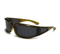 LJCZKA Polarized Oversized Sunglasses for Women Men, Wrap Around Polarised Sports Sunglasses Trendy y2k Futuristic Shades UV400 Protection