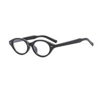 LJCZKA Retro Cat Eye Glasses Women Blue Light Blocking Glasses Small Oval Cateye Frame Eyewear Anti Fatigue Eyeglasses for Computer Gaming Reading (Black Clear)