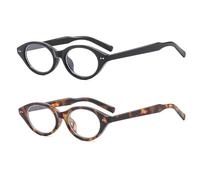 LJCZKA Retro Cat Eye Glasses Women Blue Light Blocking Glasses Small Oval Cateye Frame Eyewear Anti Fatigue Eyeglasses for Computer Gaming Reading (Black Clear+Leopard Clear)