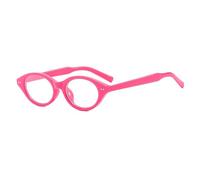 LJCZKA Retro Cat Eye Glasses Women Blue Light Blocking Glasses Small Oval Cateye Frame Eyewear Anti Fatigue Eyeglasses for Computer Gaming Reading (Rose Red)