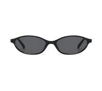 LJCZKA Retro Oval Cat Eye Sunglasses for Women 90s Trendy Small Face Sun Glasses Vintage Narrow Cateye Frame Shades Chic Cool Sunnies UV400 Protection (Black Black)