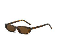 LJCZKA Retro Oval Small Frame Sunglasses Unisex Vintage 90s Narrow Cat Eye Oval Sun Glasses UV400 Protection