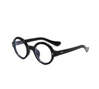 LJCZKA Retro Round Blue Light Glasses for Men Women Vintage 90s Anti Fatigue for Computer Screen TV (BlackClear)