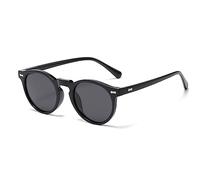 LJCZKA Retro Round Polarized Sunglasses Mens Womens, Vintage Polarised Sunglasses Classic Trendy Shades Unisex UV400 Protection