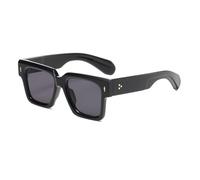 LJCZKA Retro Square Sunglasses for Men Women Trendy Thick Rectangle Frame Classic Oversized Sunglasses with UV400 Protection