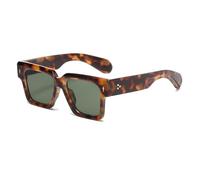 LJCZKA Retro Square Sunglasses for Men Women Trendy Thick Rectangle Frame Classic Oversized Sunglasses with UV400 Protection