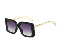 LJCZKA Retro Square Sunglasses for Women Men Oversized Square Sunglasses Tinted Lens Trendy Shades with UV400 Protection