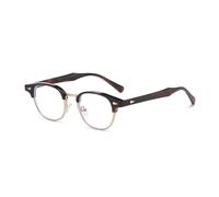 LJCZKA Round Blue Light Blocking Glasses for Men Women Small Circle Glasses Metal Frame Computer Gaming Eyeglasses Anti Glare Eyewear (Leopard Gold, 0.0, x)
