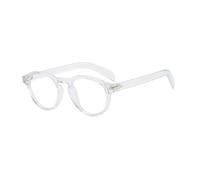 LJCZKA Round Blue Light Blocking Glasses Women Mens 90s Retro Round Computer Glasses Anti Eyestrain for Reading Texting Gaming Clear Len Eyewear (Transparent)