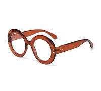 LJCZKA Round Blue Light Glasses for Women Men Oversized Computer Glasses for Texting Reading Gaming, Anti Fatigue & Eyestrain