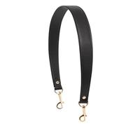 LJCZKA Shoulder Bag Strap Short Leather Purse Strap Handbag Handle Strap Replacement Women with Swivel Clasps for Tote Shoulder Underarm Bag (Black)