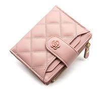 LJCZKA Small PU Leather Wallet for Women, Small Compact Leather Purse RFID Blocking Large Capacity, 13 x 10 x 2.5 cm