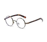 LJCZKA Small Round Blue Light Blocking Glasses for Women Men Retro Round Computer Glasses Metal Frame for Texting Reading Gaming
