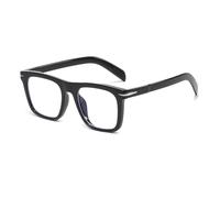 LJCZKA Square Blue Light Blocking Glasses for Men Women Trendy Oversized Computer Gaming Glasses Anti Eye-Fatigue Big Frame Clear Lens Eyeglasses (Black Clear, 0.0, x)